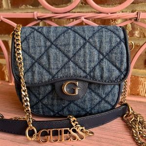 Guess Quilted Denim Crossbody - like a Dior or Chanel!